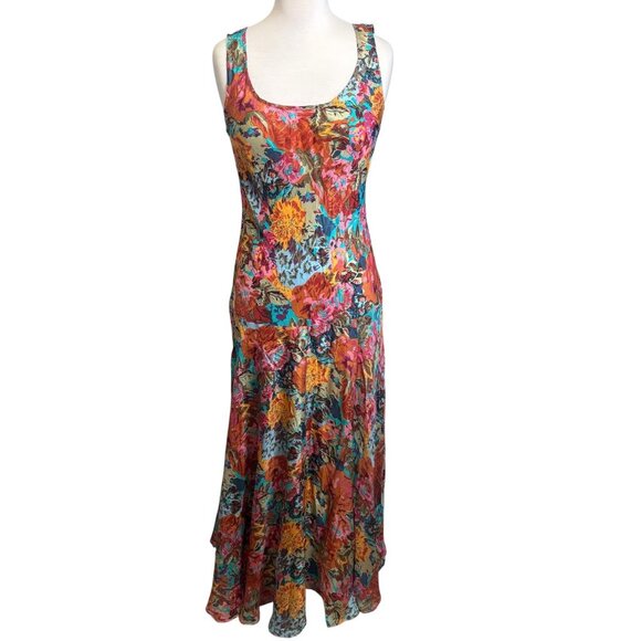 Sundance 100% Silk Floral Maxi Dress Size Small - Picture 1 of 4
